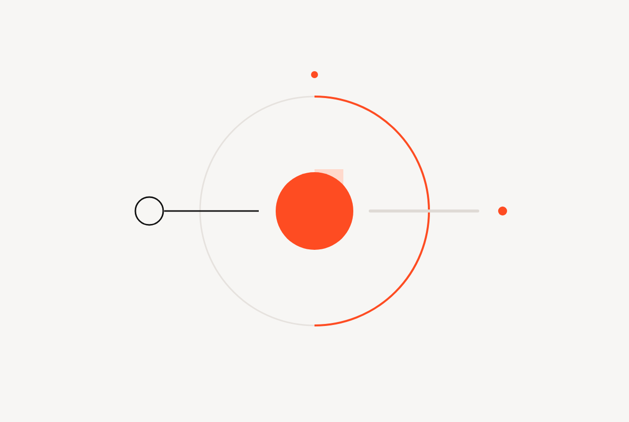 A ring open on one side with a solid mass at its centre, a threshold that can be crossed from one direction